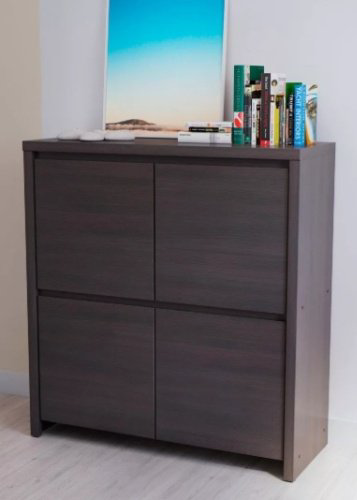 Комод BRW Каспиан 013 КОМ 4D, 105x40.5x112.5 см, черный купить,NaN