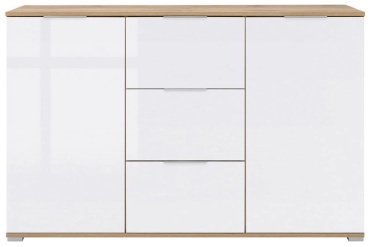 Комод Гербор Злата KOM2D3S, 135x41x86 см, ЛДСП, белый