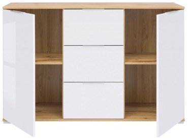 Комод Гербор Злата KOM2D3S, 135x41x86 см, ЛДСП, белый - ForteMarket Комод Гербор Злата KOM2D3S, 135x41x86 см, ЛДСП, белый купить,0