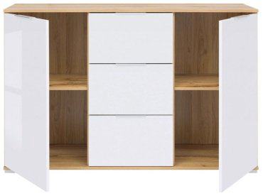 Комод Гербор Злата KOM2D3S, 135x41x86 см, ЛДСП, белый купить,NaN