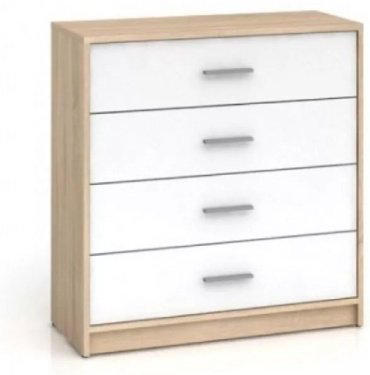 Комод BRW Непо КОМ4S 80x33.5x83.5см белый купить,NaN