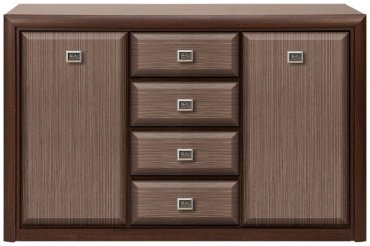 Комод Гербор 150x40x93.5 см, ЛДСП, МДФ, Коен КОМ2D4S