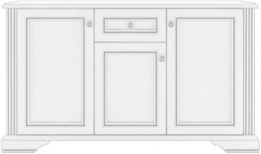 Комод Гербор Вайт 3D1S-ясень 161x44.5x93см белый купить,NaN