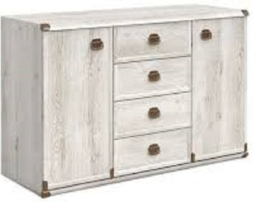 Комод Loftwood Индиана-14 JKOM 2d4s каньйон 130x49.5x87см белый купить,NaN