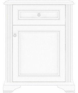 Гербор 65.5x35x93.5 см, ЛДСП, МДФ, Вайт 1D1S-Ясень