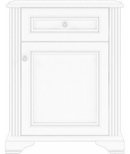 Комод Гербор Вайт 1D1S-Ясень 65.5x35x93.5см белый купить,NaN