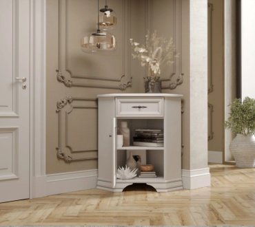 Комод Dominika Кентуки KOMN1D1SL, 59x59x90.5 см, белый купить,NaN
