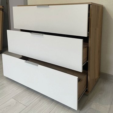 Комод Dominika Злата 005 KOM3S, 95x41x86 см, белый - ForteMarket Комод Dominika Злата 005 KOM3S, 95x41x86 см, белый купить,0