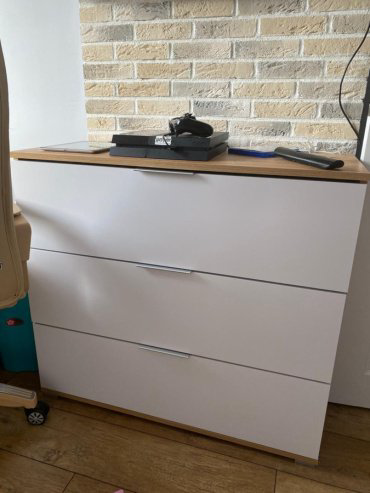 Комод Dominika Злата 005 KOM3S, 95x41x86 см, белый купить,NaN
