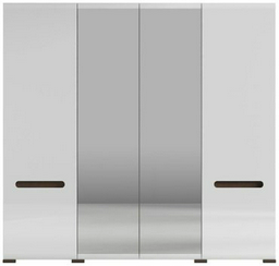 Распашной шкаф BRW Ацтека SZF2D2L/21/22, 220x210х60 см, белый