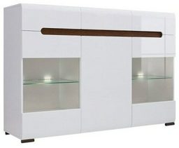 Комод BRW 150x41x104 см, ЛДСП, стекло, МДФ, Ацтека KOM2W1D3S/10/15