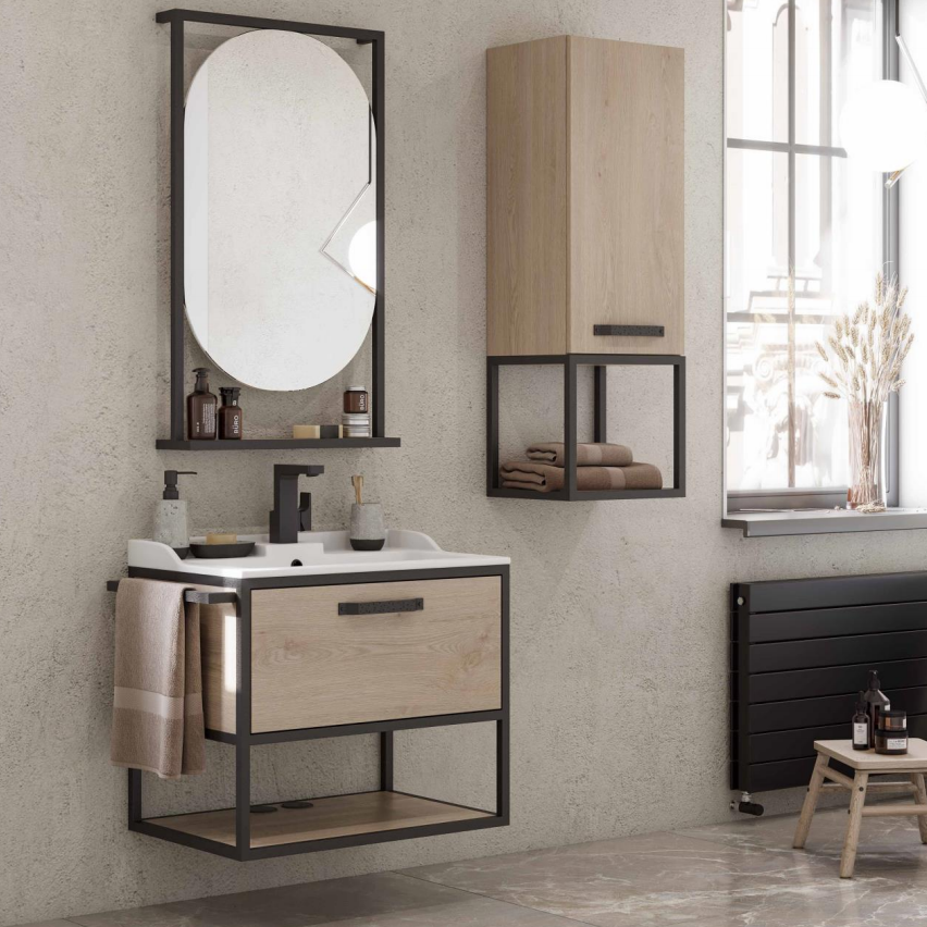 Полка Акватон Лофт Фабрик 1A242703LTDU0 дуб эндгрейн