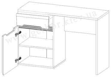 Стол Гербор Ацтека 00-00052866 110x41x75см белый купить,NaN