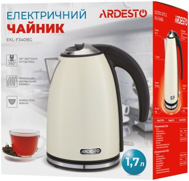 Электрочайник Ardesto EKL-F340BG бежевый - ForteMarket Электрочайник Ardesto EKL-F340BG бежевый купить,0
