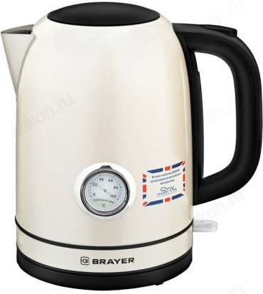 Электрочайник BRAYER BR1005YE бежевый купить,NaN