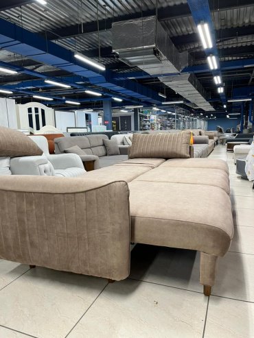 Dominika диван прямой Манокко2, обивка велюр, 78х320х120 см, бежевый - ForteMarket Dominika диван прямой Манокко2, обивка велюр, 78х320х120 см, бежевый купить,0