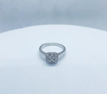 Кольцо Kubachijewel РЕ612233_17.0 размер 17 вес 2.8 г серебро, фианит купить,NaN