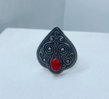 Кольцо Кристалл-L К-35-85_к_19.5 размер 19.5 вес 6 г серебро, эмаль купить,NaN