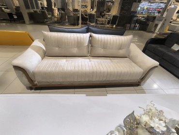 PANAREA диван прямой Флавия, обивка велюр, 85х240х85 см, бежевый купить,0