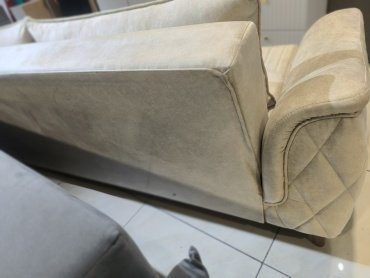PANAREA диван прямой Флавия, обивка велюр, 85х240х85 см, бежевый купить,0