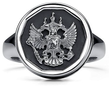 Кольцо АЛЬКОР 01-2826_00ЧБ-17_21.0 размер 21 вес 6.4 г серебро, бриллиант купить,NaN