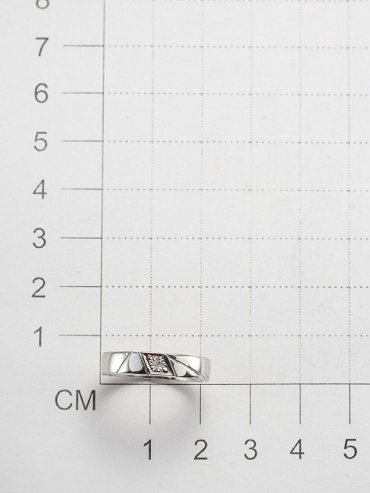 Кольцо АЛЬКОР 01-3946_000Б-00_17.5 размер 17.5 вес 2.6 г серебро, бриллиант купить,NaN