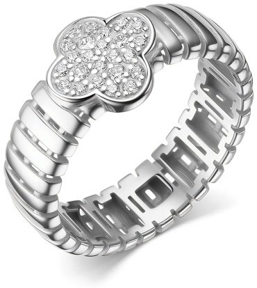 Кольцо Феникс JEWELRY к5397-1_18.0 размер 18 вес 3.7 г серебро, фианит купить,NaN