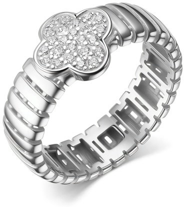 Кольцо Феникс JEWELRY к5397-1_18.0 размер 18 вес 3.7 г серебро, фианит купить,NaN