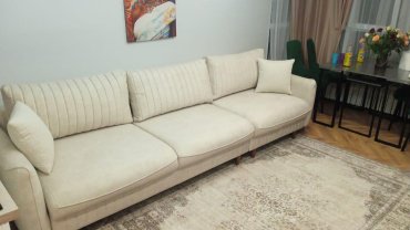 КВАНТ диван прямой МАНОККО, обивка ткань, 100х320х90 см, бежевый