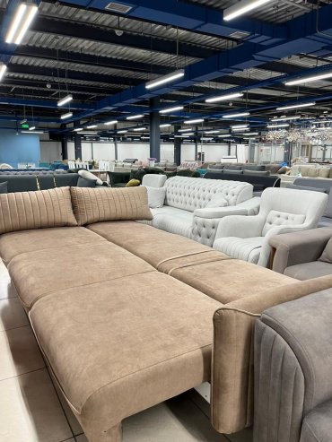 Диван прямой Манокко, обивка велюр, 90х320х90 см, светло-коричневый - ForteMarket Диван прямой Манокко, обивка велюр, 90х320х90 см, светло-коричневый купить,0