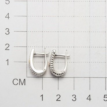 Серьги АЛЬКОР 02-3954_000Б-00 вес 3.8 г золото, серебро, бриллиант купить,NaN