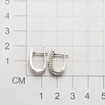 Серьги АЛЬКОР 02-3954_000Б-00 вес 3.8 г золото, серебро, бриллиант купить,NaN