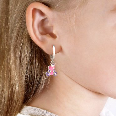 Серьги AQUAMARINE 34411 вес 2.1 г серебро, эмаль купить,8800