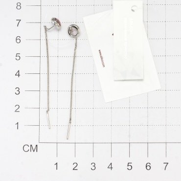 Серьги-цепочки АЛЬКОР 02-2638_00МР-00 вес 1.4 г серебро, морганит купить,NaN