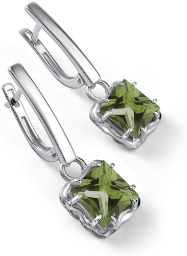 Серьги АЛЬКОР 02-4429_0ЮСТ-00 вес 5.3 г серебро, стекло купить,28920