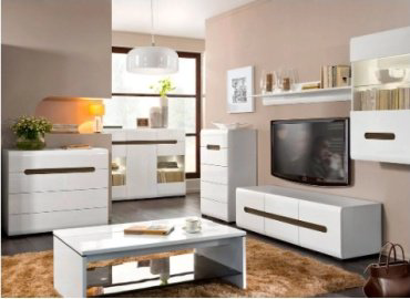 ТВ-тумба напольная BRW RTV2D2S , 150x43x47 см, белый купить,NaN