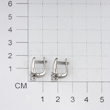 Серьги АЛЬКОР 02-3390_000Б-00 вес 2.4 г серебро, бриллиант купить,NaN
