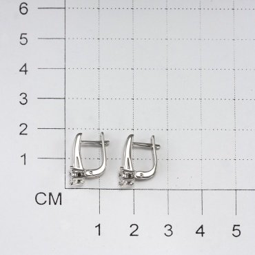 Серьги АЛЬКОР 02-3390_000Б-00 вес 2.4 г серебро, бриллиант купить,NaN