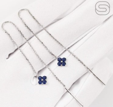Серьги-цепочки DILIGHT JEWELRY 702680 вес 1.3 г золото, фианит купить,NaN