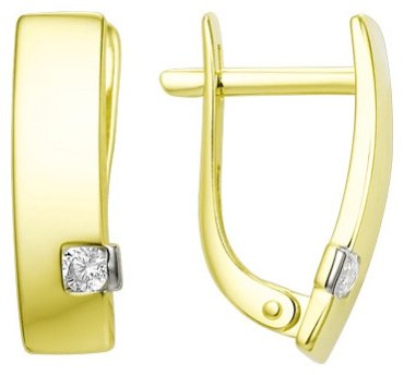 Серьги Династия 016182-4102 вес 1.6 г золото, фианит купить,NaN