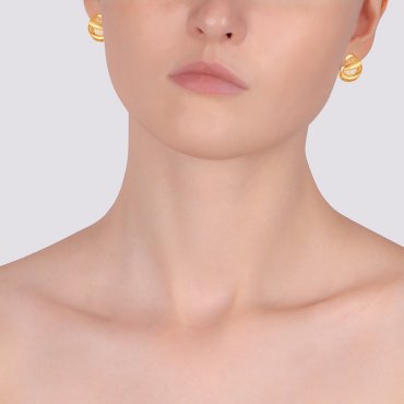 Серьги KARATOV Т90002В872 вес 4.1 г золото, без вставок купить,NaN