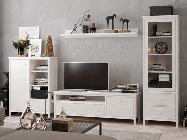 ТВ-тумба напольная Гербор QWEDD8482 RTV1S1D 160x55x42см светло-серый купить,NaN