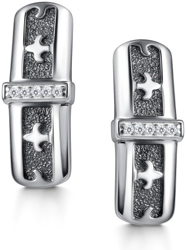 Серьги АЛЬКОР 02-4452_00КЦ-17 вес 3.3 г серебро, фианит купить,37680