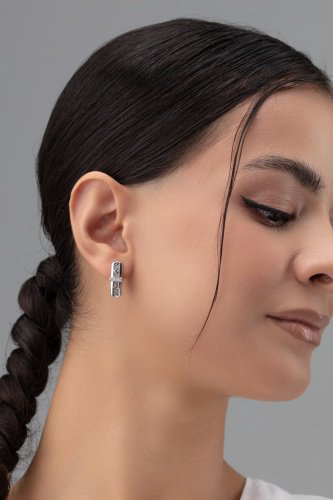 Серьги АЛЬКОР 02-4452_00КЦ-17 вес 3.3 г серебро, фианит купить,37680