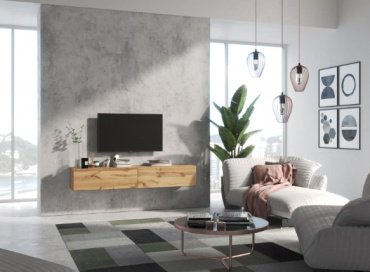 ТВ-тумба навесная НК Мебель SOMERO V, 180x30x38 см, коричневый купить,NaN
