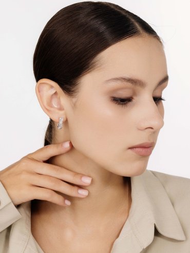 Серьги АЛЬКОР 02-3924_00КЦ-00 вес 4.5 г серебро, фианит купить,NaN