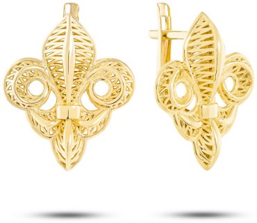 Серьги DILIGHT JEWELRY 00236-20-030001-00 вес 3.5 г золото, без вставок купить,NaN