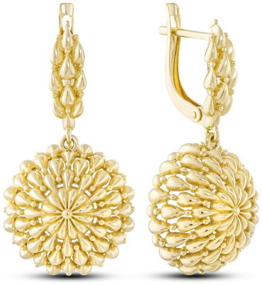 Серьги DILIGHT JEWELRY 00049-20-030001-00 вес 9.2 г золото, без вставок купить,NaN