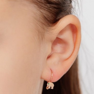 Серьги АЛЬКОР 24633-101 вес 0.83 г золото, изумруд купить,NaN