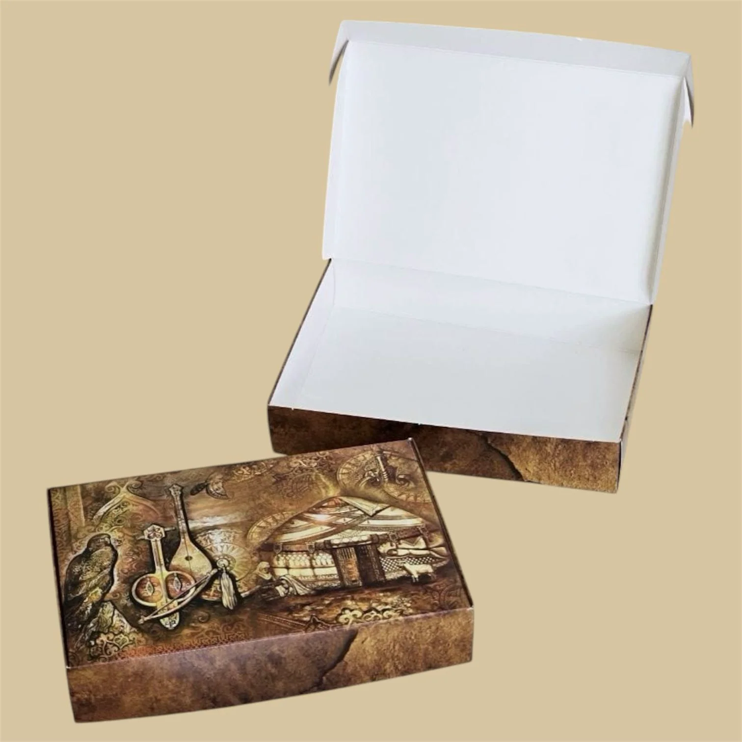 Подарочный набор Box.kz золотистый - ForteMarket Подарочный набор Box.kz золотистый купить,0